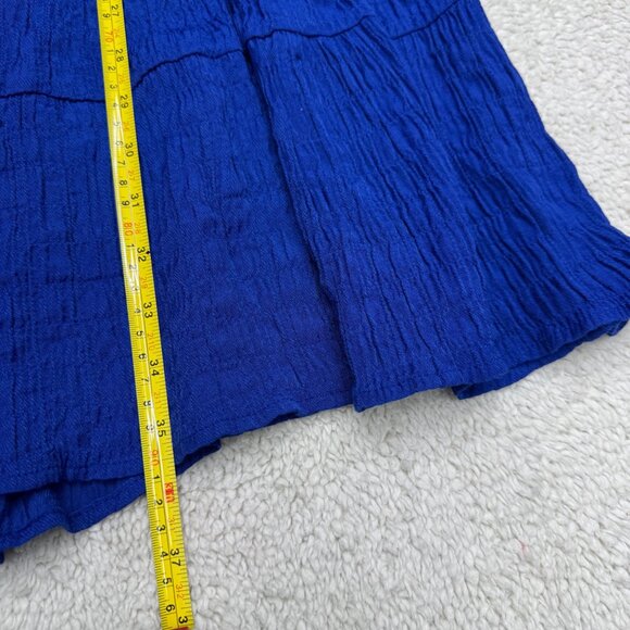 Knox Rose Women's Blue Sleeveless Textured Tiered Dress, Size L - Picture 7 of 8